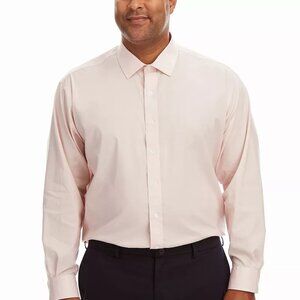 Men's Haggar Big & Tall Premium Comfort Dress Shirt - Light Pink Solid - 19 -NWT